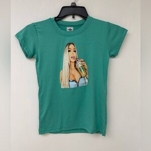 Graphic Women’s Teal T-Shirt Size One Size
